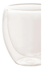 2 Copos Café Parede Dupla Borossilicato 70ml Lyor Transparente