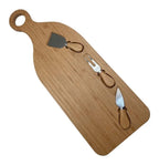 Conjunto Para Queijo Com Tabua Zahav 56x20cm Bambu Natural