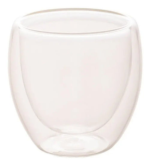 2 Copos Café Parede Dupla Borossilicato 70ml Lyor Transparente